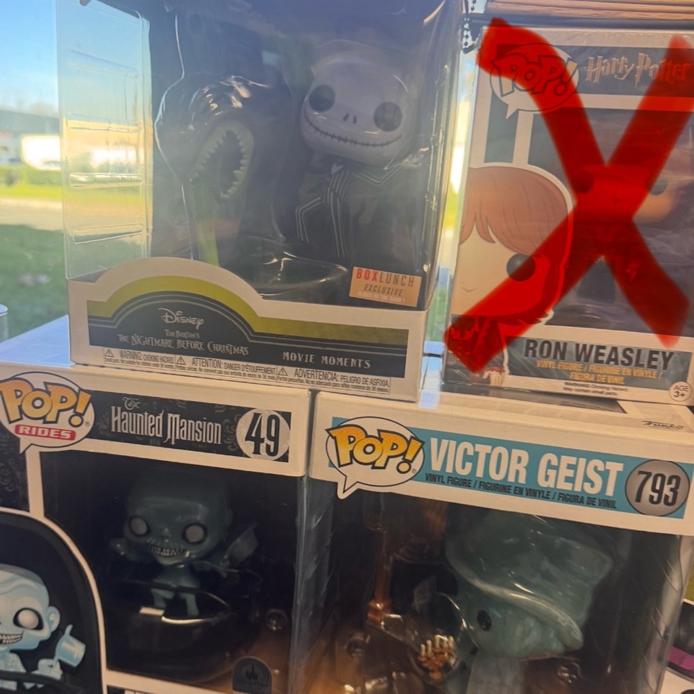 Disney Funko Pops:  The Nightmare Before Christmas and Haunted Mansion